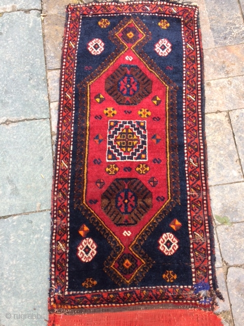 East Anatolian Yastık, some synthetic color, 52x117cm.                          