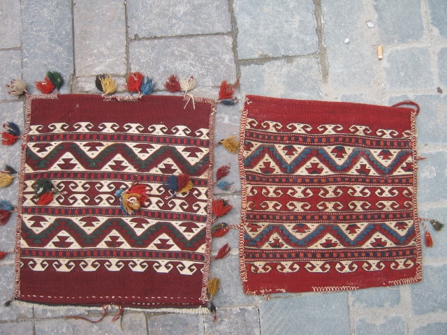 West Anatolian Yüncü saddle bag pieces.                           