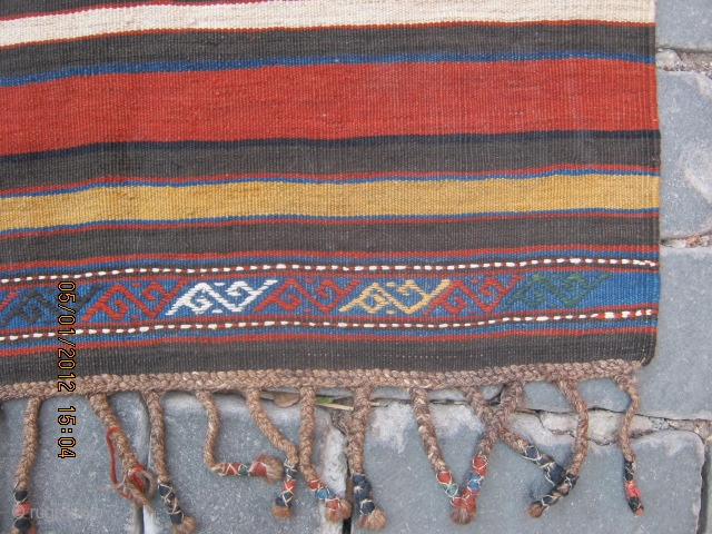 Caucasian stripe Kilim.All naturel colors and very good condition.172x252cm                        