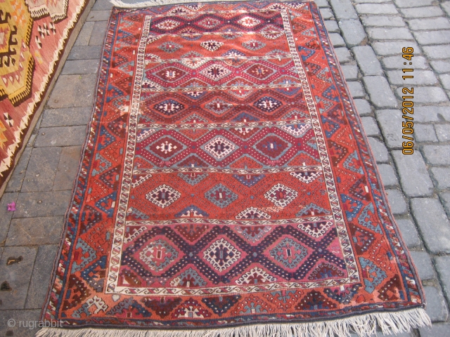 Kurdish Rug.All naturel colors.There are some old repairs but very fine work.120x200cm                     