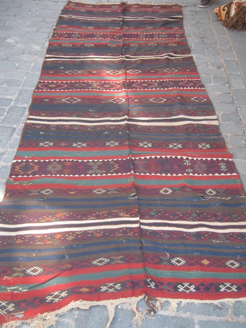 East Anatolian Malatya cicim.Original condition.No repair,size 135x380cm                          