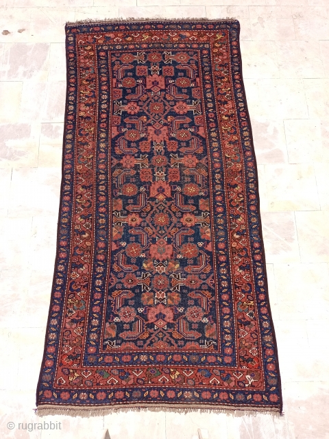 Antique north west Persian kurdish rug Size 230×112 cm Good age and good condition Some old repair which had done Contact for more info and price nabizadah_carpets@yahoo.com      