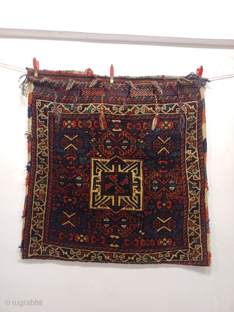 Antique Hand Knotted Persian Afshar Single Bag Face With Original Backing.Size 73×73 Cm.Contact For More Info And Price Nabizadah_carpets@yahoo.com              