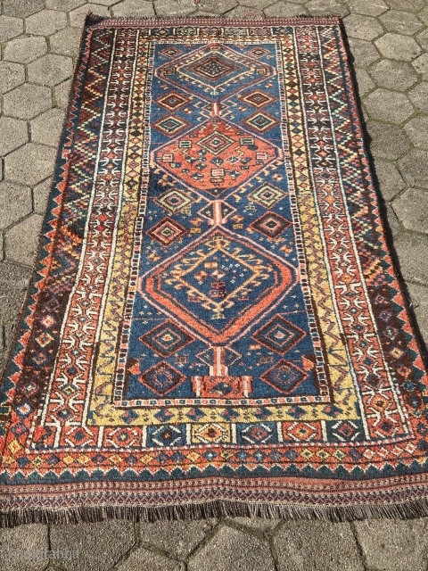 Antique Southpersian Luri tribal rug, size: 212x123cm / 7ft by 4’1ft                      