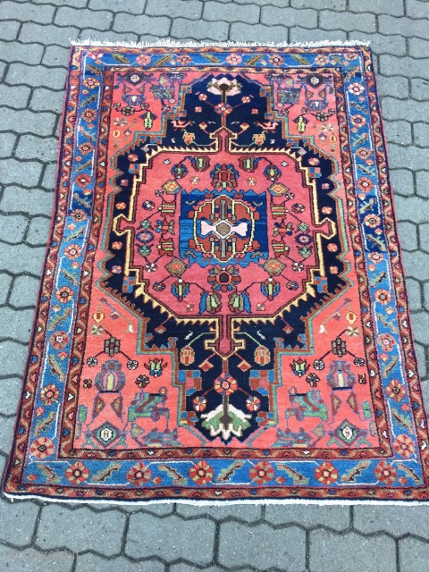 Antique Persian Malayer rug, size: 155x110cm / 5'1''ft x 3'6''ft                       