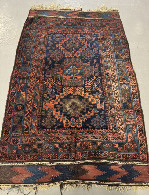 Very nice antique Baluch rug with silk highlights. Size: circa 190x127cm / 6’3ft by 4’2ft http://www.najib.de                 