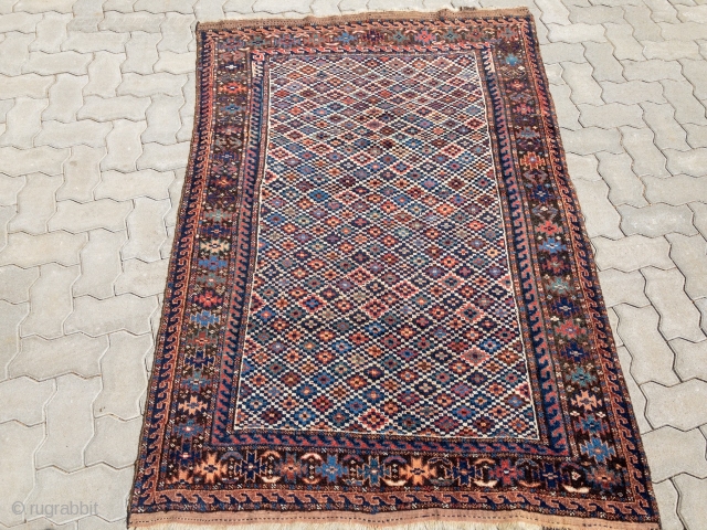 Antique Kordi rug from Khorassan, Northeast Persia, 19th century, very nice cube design. Size: ca. 182x120cm / 6ft x 4ft
             