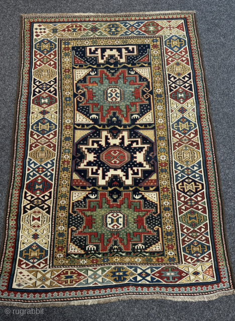 A beautiful antique Caucasian Leshgi Shirvan rug, size: circa 160x110cm / 5’3ft by 3’6ft http://www.najib.de                  