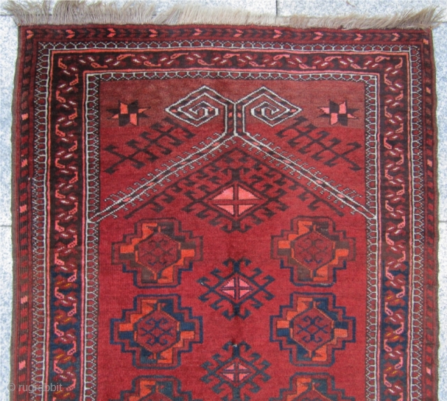 Antique Turkmen Ersari prayer rug or so called "Namazlik" from Maimana area of North-Afghanistan. Size: ca 105x75cm / 3'4'' x 2'5'' Age: ca.1890          