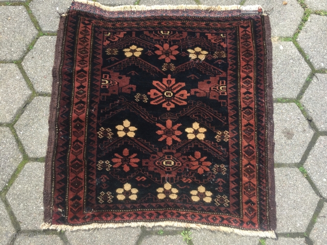 Antique Mina Khani Baluch bagface, 73x72cm. Nice collectors item, www.najib.de                       