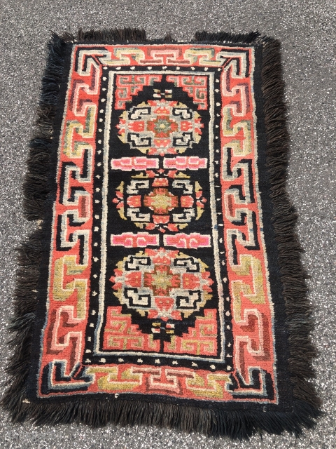 A very nice antique Tibetan Khaden, size: 140x97cm / 4'6''ft by 3'2''ft                     