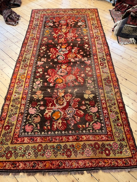 From Russia with love: Antique Caucasian Karabagh rug with a so called Gol Farang or French flower design. size: ca. 275x130cm / 9ft x 4'2''ft http://www.najib.de       