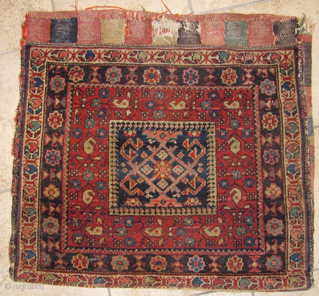 Antique bagface woven by Kurds of Westpersia. Circa 1900. Ferahan like handle. Size: ca.70x65cm / 2'3'' x 2'2'               