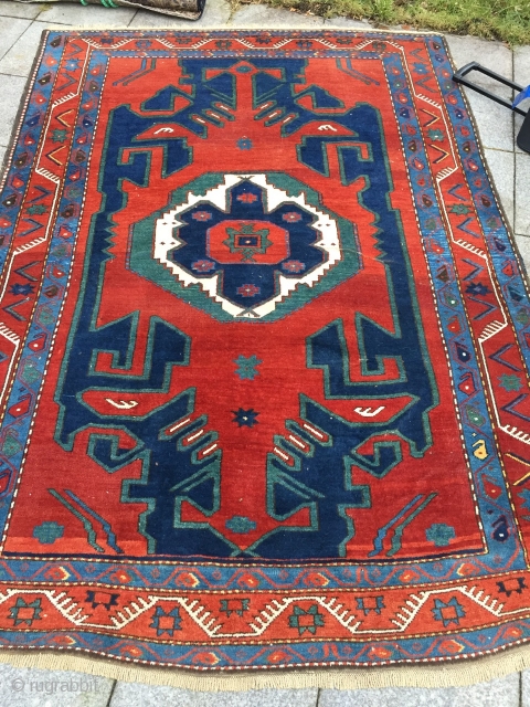 Antique Caucasian rug, beautiful drawing. Size: ca. 245x170cm / 8'1''ft x 5'6''ft                     