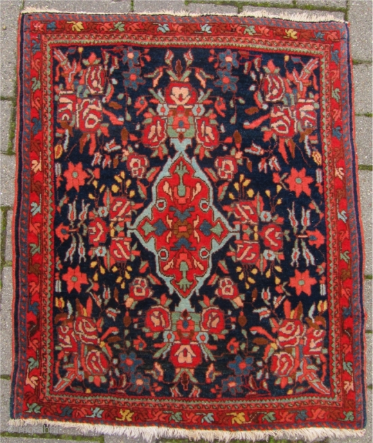 Antique Persian Bidjar Poshti. circa 1900. size: ca 75x63cm / 2'5'' x 2'1''                    