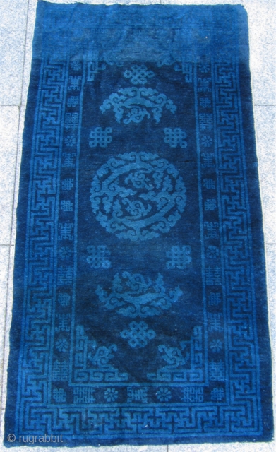 Lovely little antique Chinese Peking rug. Size: ca 120x65cm / 4' x 2'2'' www.najib.de                   