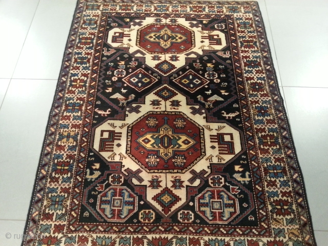 ref: S2282 / Kuba Konagend Caucasian antique rug, 19th century, perfect condition.
size: 1.70 X 1.30                  