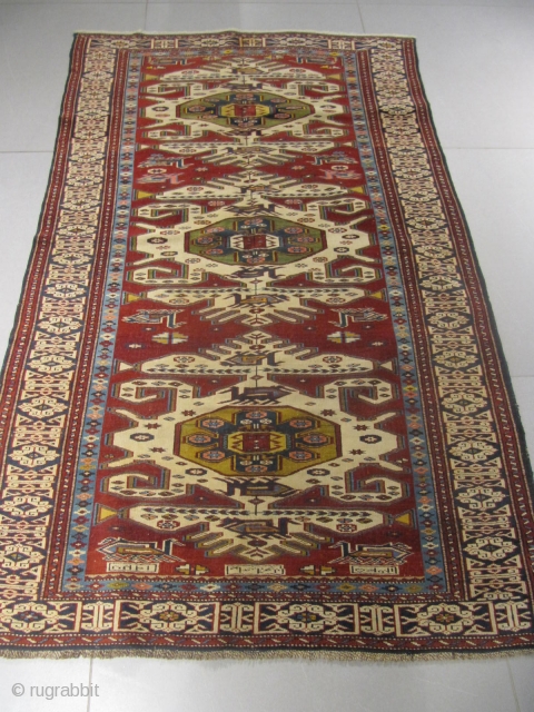 ref: S262 /  Kuba-Gymil-Caucasian antique rug, 20th century, perfect repaired condition
size: 200 X 125  /  6' X 4'            