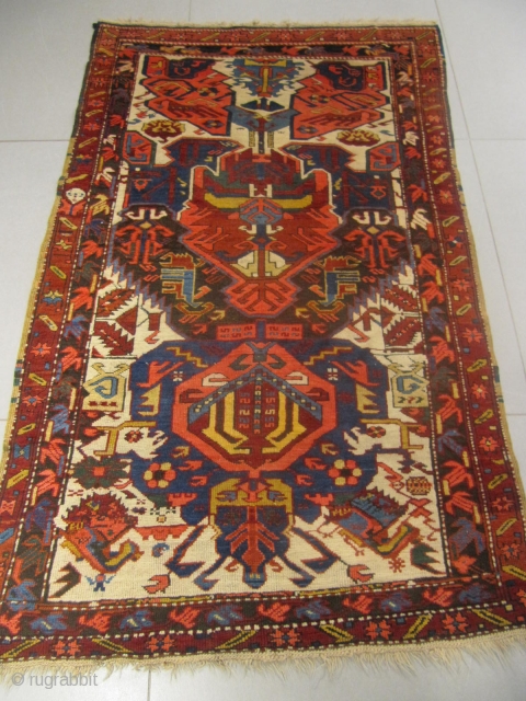 ac) Kuba Seichour Caucasian antique rug, 20th century, perfect condition
size: 175 X 110  /  5' X 3'              