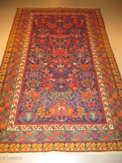 ref: S741 / Soumak Caucasian antique rug, 19th century, perfect condition
size: 2.40 X 1.50  /  7' X 4'             