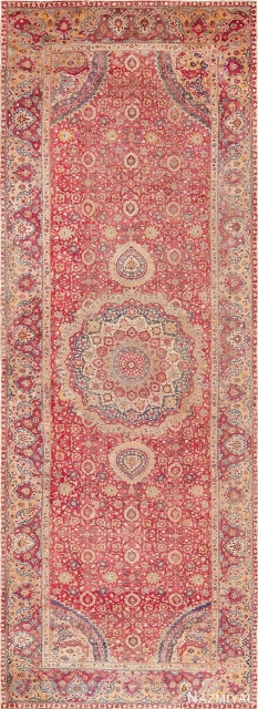 17th Century ,Indian Lahore Mughal carpet. Size is 9' x 24'8" .                     