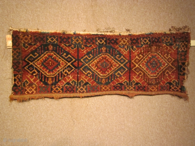 Turkmen, ersari torba, 14 by 38 inches,mid-19thC.                          