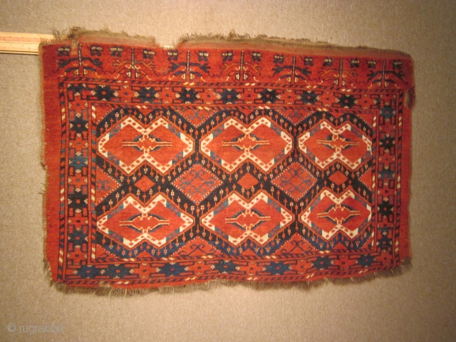 Turkmen, Beshir chuval, 35 by 53 inches, late 19thC                        