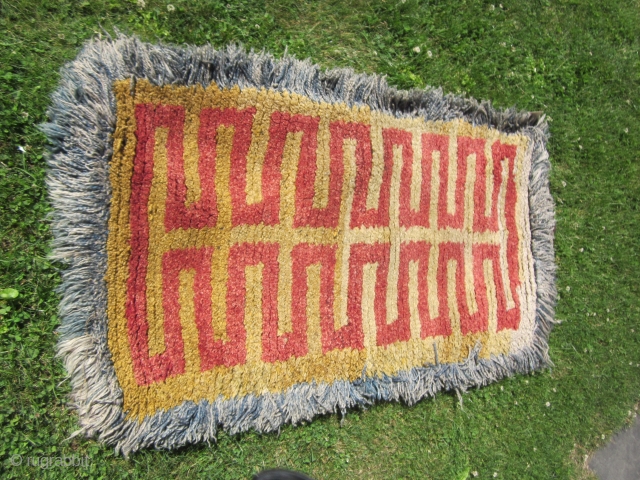 Tibetan:Wangden temple runner, pre-1900, about 3 by 7ft.                         