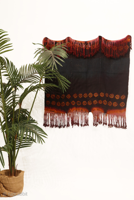 An antique Bokh or shoulder shawl from the Zanskar region in Ladakh. This beautiful piece is dyed with a deep indigo blue colour and decorated with Thigma motifs in a variety of  ...