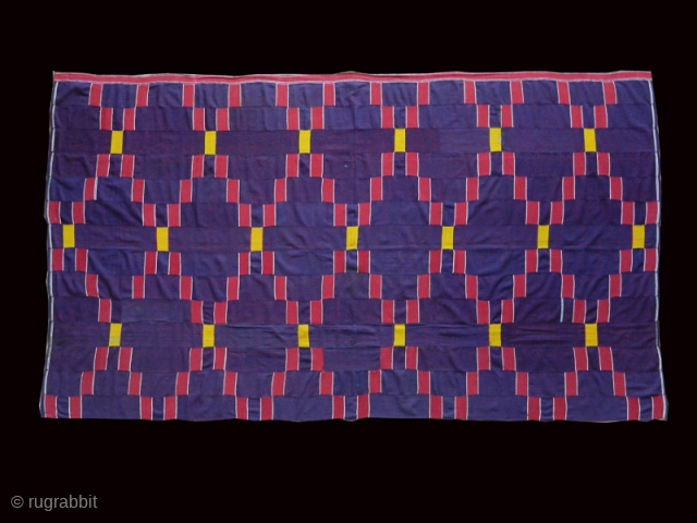 Very unusual Ewe woman’s cloth cod. 0743. Handspun cotton. Ghana. Circa 1900. Some neat old patches and faint marks, overall good condition. Measurement: 240cm x 138cm (94 x 54 inches). 
Distinctive C19th  ...