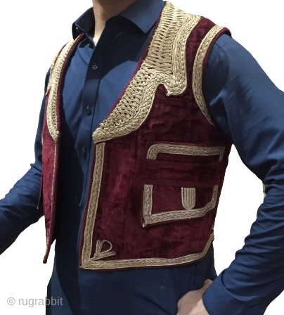 Afghan men's vest , handcrafted from mid 20th c Afghanistan 
In excellent condition.                    