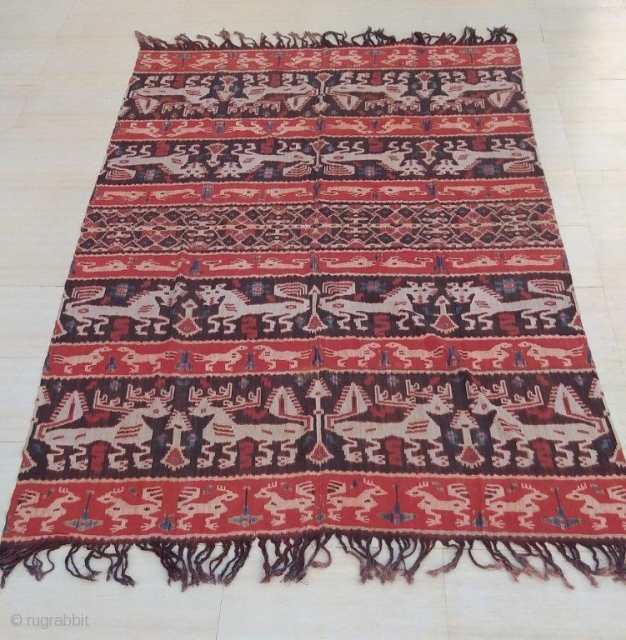 The item you just saw is an extraordinary, single of its kind, extraordinary hand loomed vintage ikat panel from sumba, indonesian from the early 20th century. This is a Genuine Old and  ...