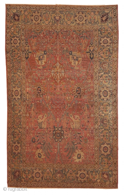 #1B143  Hand made antique Indian Loristan rug 5.8' x 8.8' ( 176cm x 268cm ) C.1880                