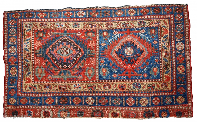 Antique collectible Persian "Kurdish" bag face 2' x 3.7' 1880, in original good condition.                   