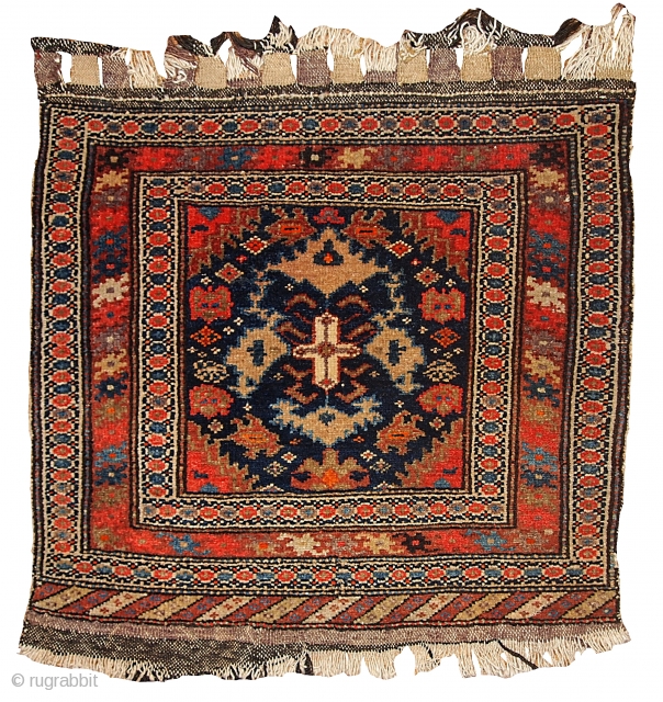 #1B334 Hand made antique collectible Persian Malayer bag face 2' x 2.3' ( 61cm x 70cm) 1900.C
                