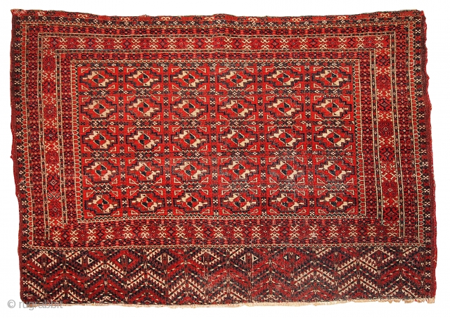 B324 collectible Turkoman "Yomud" rug 2.10' x 4' 1900, in original good condition.                    