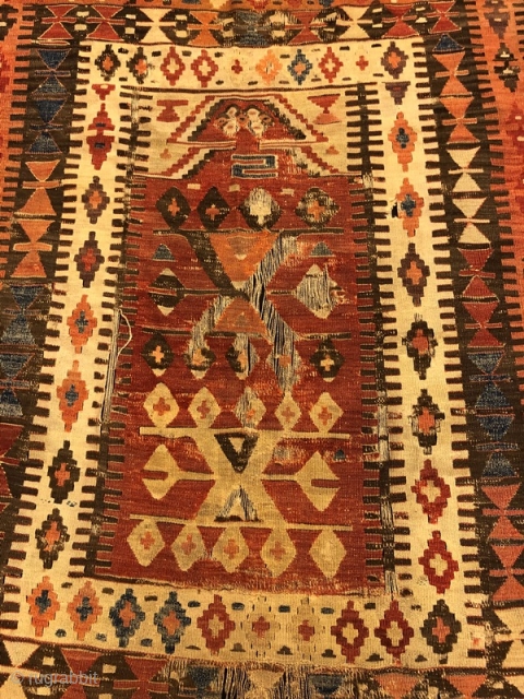 mid.19 th centuri anatolian obruk prayer kilim .160 x 120 cm                      