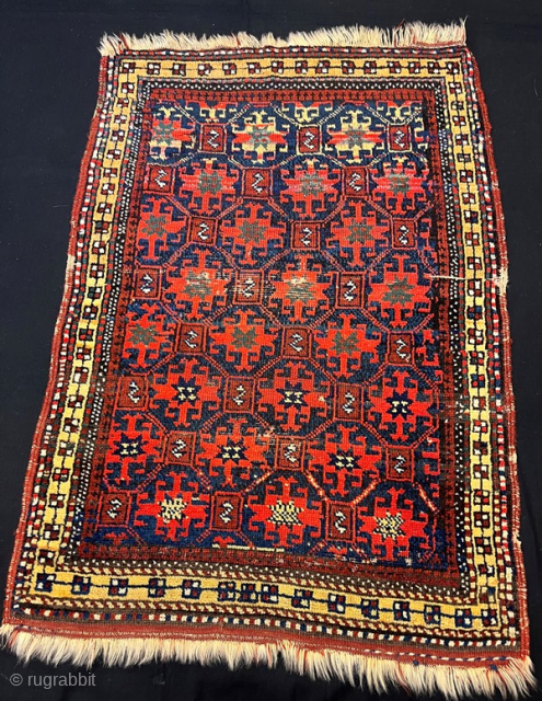 Antique Beluch Rug Pure Wool Natural Color , 102x 74 cm                      