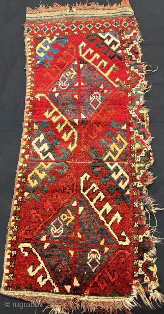 Early uzbek yastk only one border orginal size trnaklı gül , 110x 46 cm                   