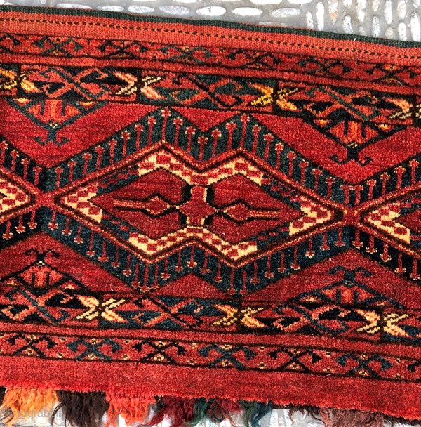 Antique turkmen ersari chuval in good condition ,158 x 42 cm                      