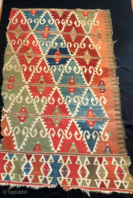 Early anatolian kilim fragment 180 x 113 cm                         