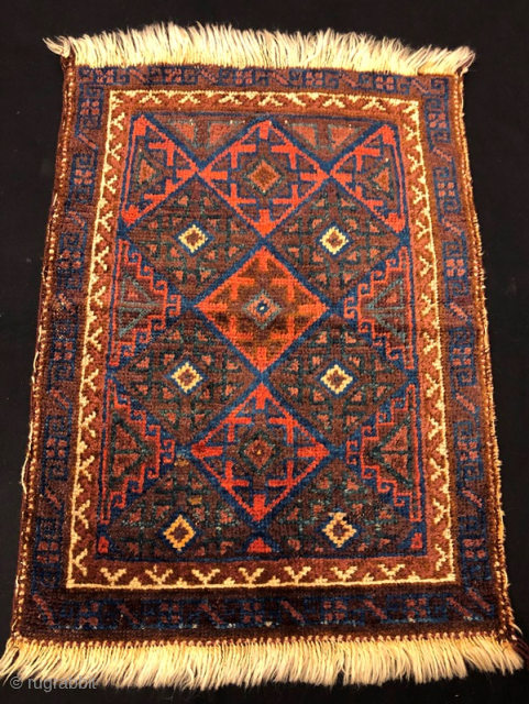 Antique Beluch Rug Yastik Pure Wool Natural Dyes, 72 x 55 cm                     