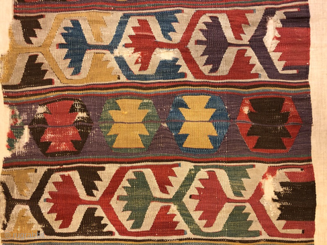 Early anatolian kilim fragment 350x90 cm                           