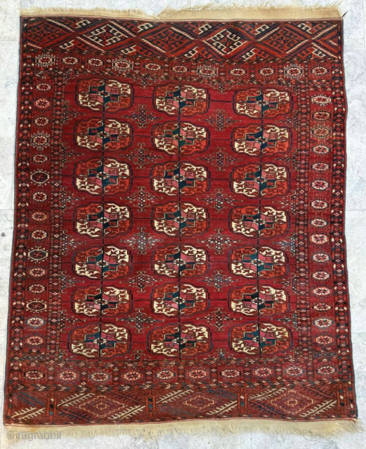 Late 19th.Century Tekke wedding Rug size: 112 x 136 cm                       