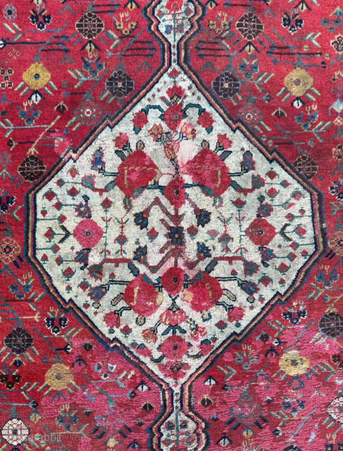 19th.Century Persian Khamseh Rug 120 x 230 cm                         