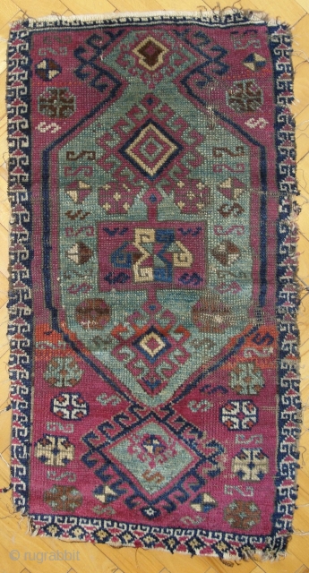 Eastern Anatolian yastik 32" x 17" (82cm x 43cm).                        