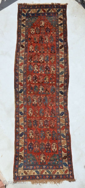 Caucasian Runner 19th century.
size is 385 x 120 cm or 12.8 x 3.11 ft                   