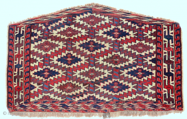 Small Yomut asmalyk late 19th century, repaired several places, size i 97 x 61 or 3.2 x 2.0 ft              