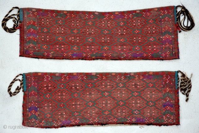 Yomut flatweaves pair 1900
size is 117 x 41 - 120 x 38 cm                    