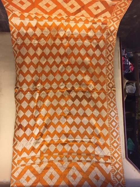 phulkari bagh from west Punjab (Pakistan)India with beautiful small geometrical design used during the marriage occasion in very good condition and shape.           